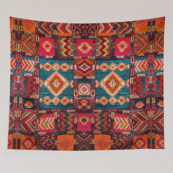Item preview, Bohemian Moroccan Patchwork Rug designed and sold by SpaceBazaar.