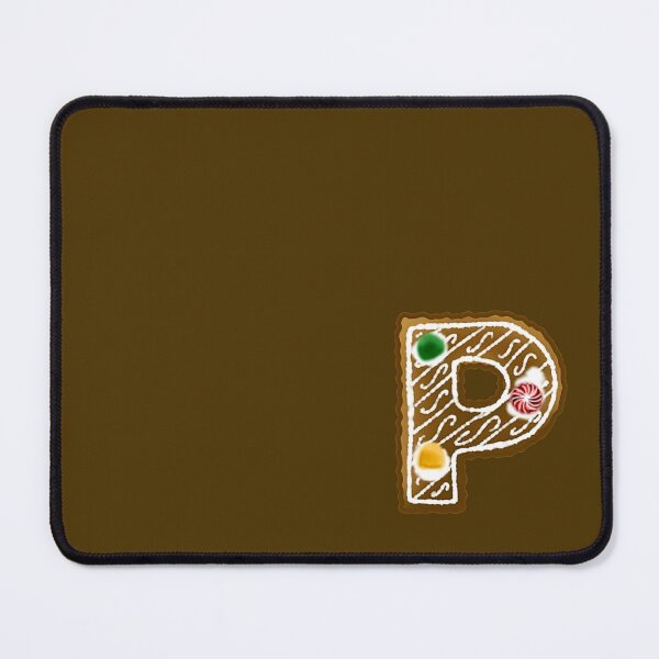 Item preview, P Monogram (Gingerbread) designed and sold by CharmedHeartArt.