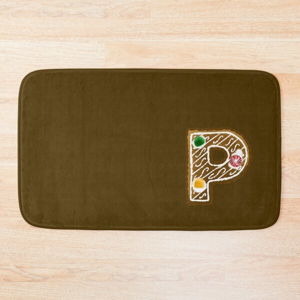 Item preview, P Monogram (Gingerbread) designed and sold by CharmedHeartArt.