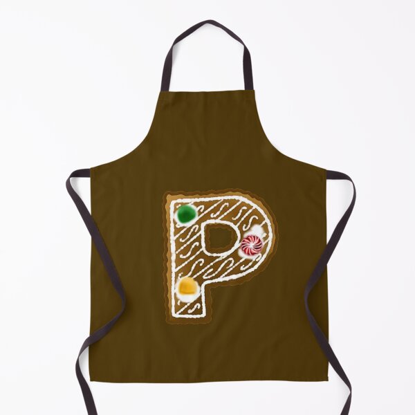 Item preview, P Monogram (Gingerbread) designed and sold by CharmedHeartArt.