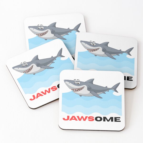 Item preview, Jawsome Shark Pun - Funny Cartoon Shark With Awesome Typography designed and sold by HumTumMe.