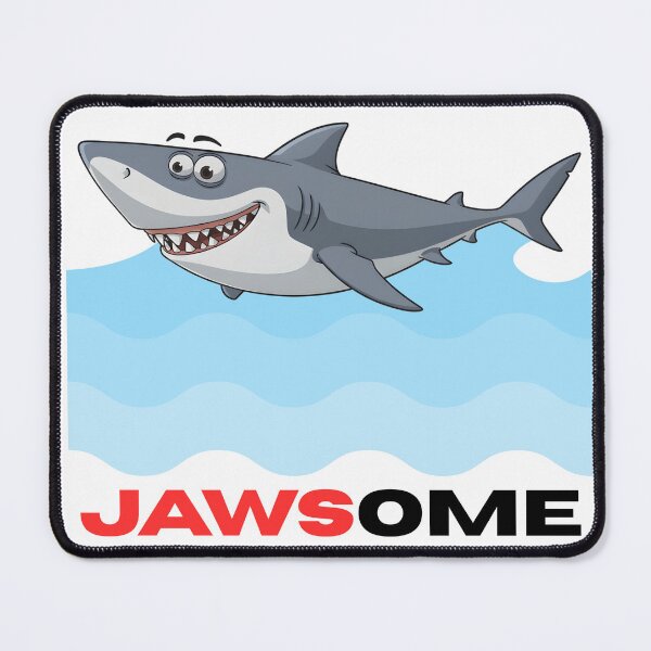 Item preview, Jawsome Shark Pun - Funny Cartoon Shark With Awesome Typography designed and sold by HumTumMe.