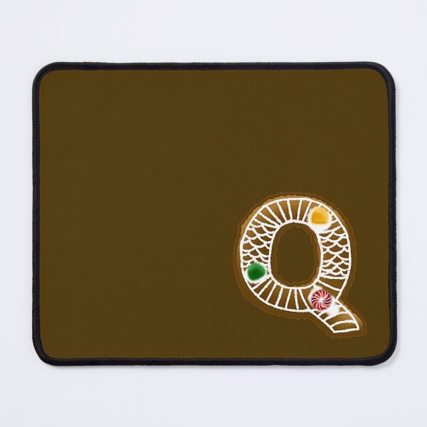 Item preview, Q Monogram (Gingerbread) designed and sold by CharmedHeartArt.