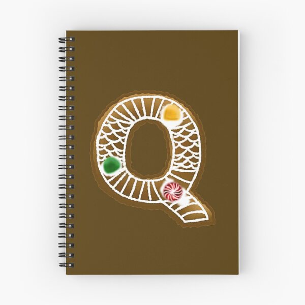 Item preview, Q Monogram (Gingerbread) designed and sold by CharmedHeartArt.