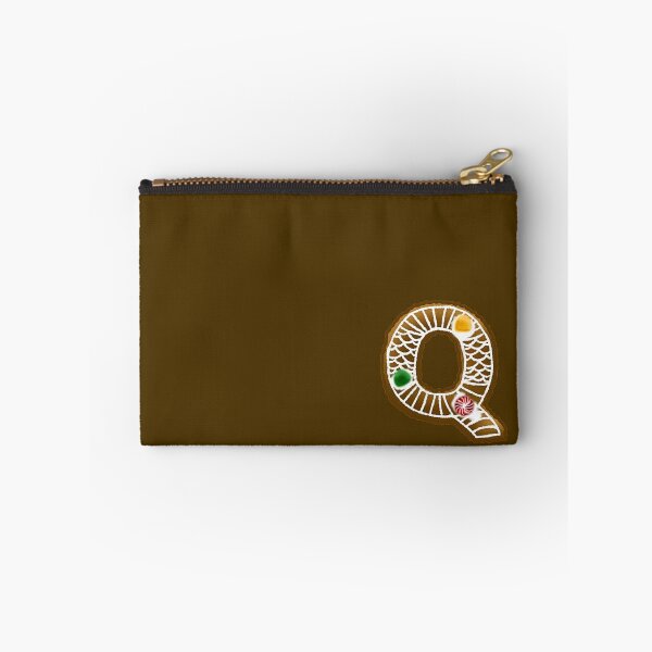 Item preview, Q Monogram (Gingerbread) designed and sold by CharmedHeartArt.