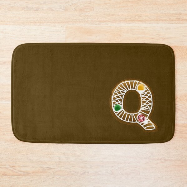 Item preview, Q Monogram (Gingerbread) designed and sold by CharmedHeartArt.