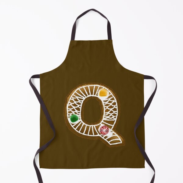 Item preview, Q Monogram (Gingerbread) designed and sold by CharmedHeartArt.