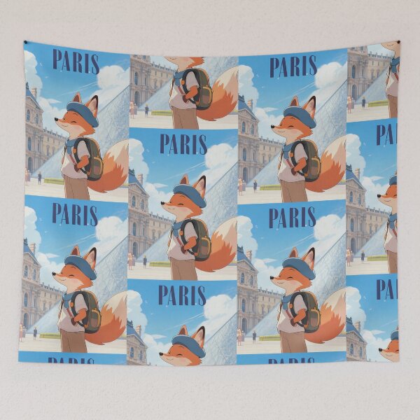 Item preview, Cute Fox In The Louvre Museum Paris designed and sold by Aguilar Trips.
