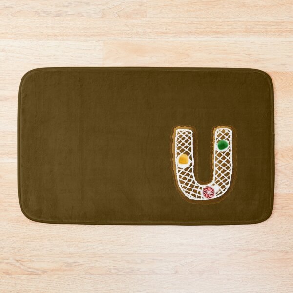 Item preview, U Monogram (Gingerbread) designed and sold by CharmedHeartArt.