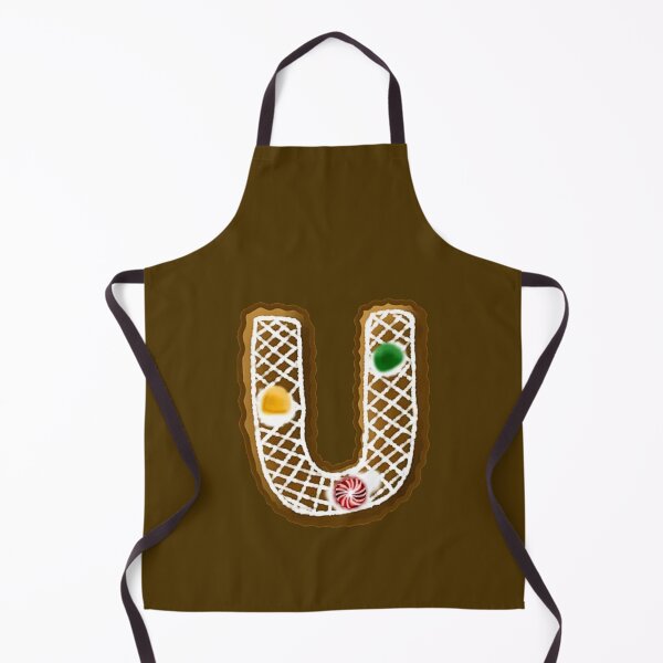 Item preview, U Monogram (Gingerbread) designed and sold by CharmedHeartArt.