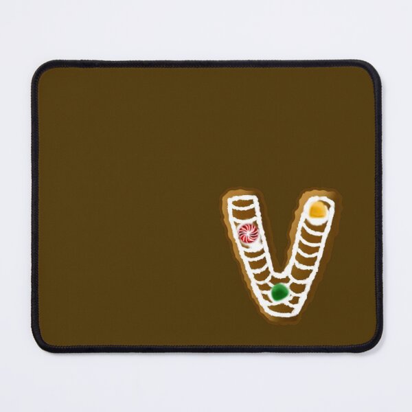 Item preview, V Monogram (Gingerbread) designed and sold by CharmedHeartArt.