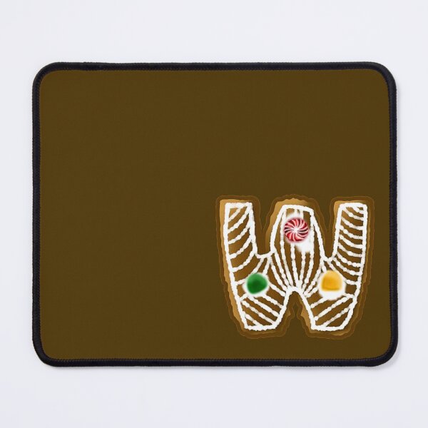 Item preview, W Monogram (Gingerbread) designed and sold by CharmedHeartArt.