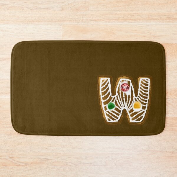 Item preview, W Monogram (Gingerbread) designed and sold by CharmedHeartArt.