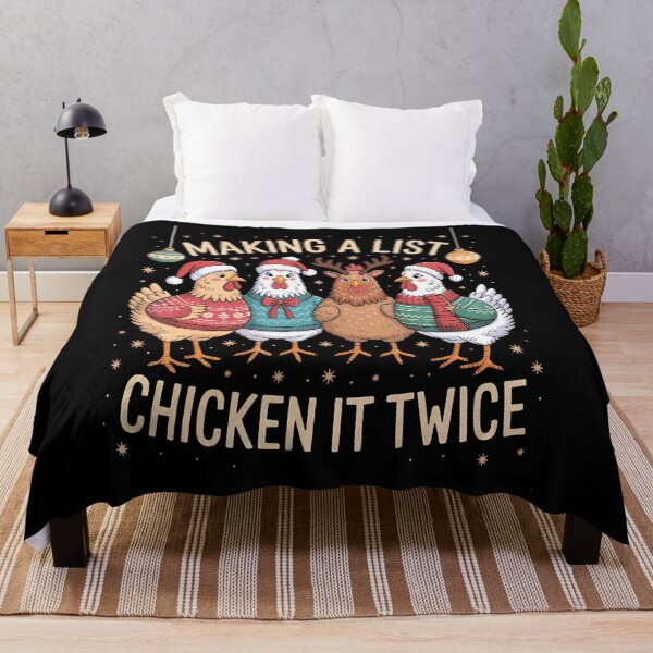 Item preview, Making A List Chicken It Twice Funny Christmas Farmer designed and sold by CharleenEdith.