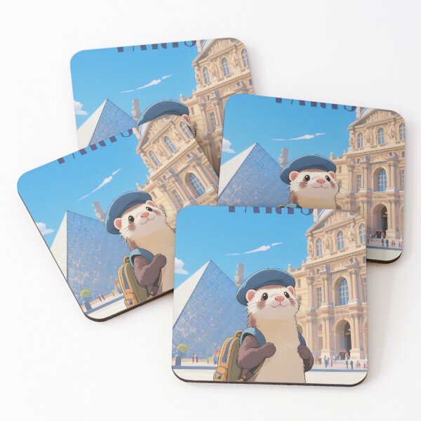 Item preview, Cute Ferret In The Louvre Museum Paris designed and sold by Aguilar Trips.
