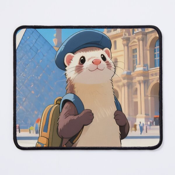 Item preview, Cute Ferret In The Louvre Museum Paris designed and sold by Aguilar Trips.
