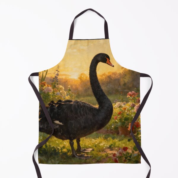 Artikelvorschau, Schwarzer Schwan in den Blumen I entworfen und verkauft von Silver Calico Studio.