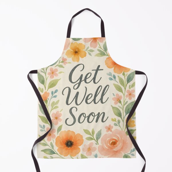 Item preview, Orangish Pastel Watercolor Floral – Get Well Soon Design designed and sold by EmeraldeaArt.
