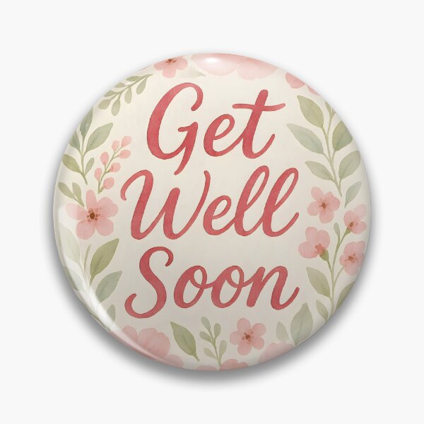Item preview, Pink Delicate Watercolor Florals – Get Well Soon Message designed and sold by EmeraldeaArt.