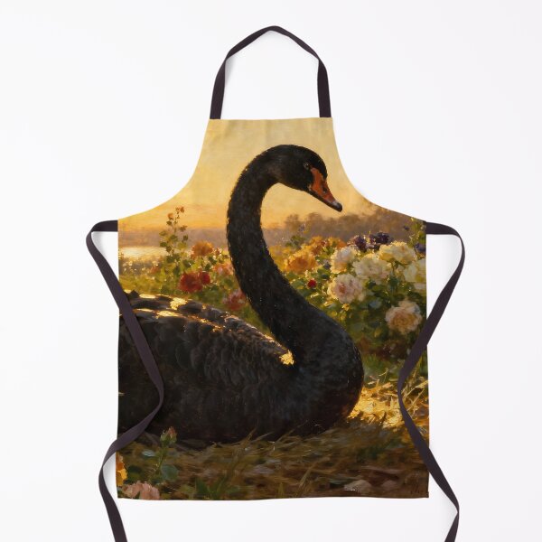 Artikelvorschau, Schwarzer Schwan in den Blumen II entworfen und verkauft von Silver Calico Studio.