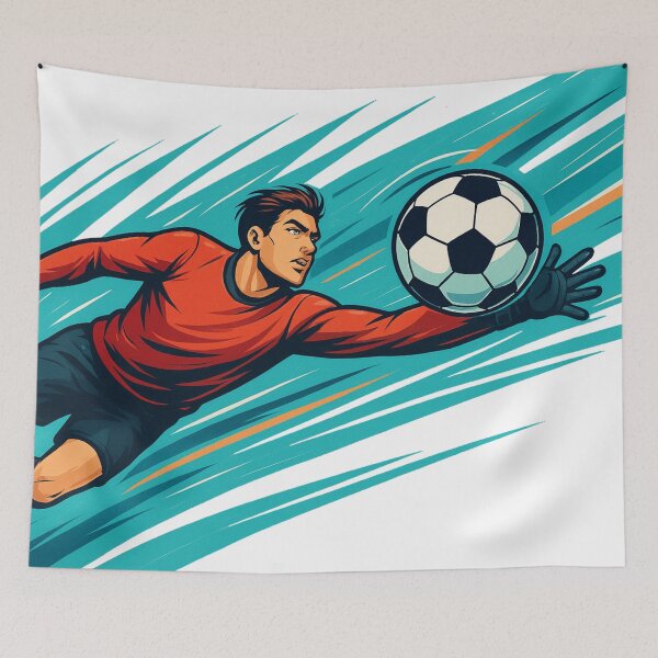 Item preview, Hero Goalkeeper's Flight - Epic Football Save designed and sold by JonelleTshirts.