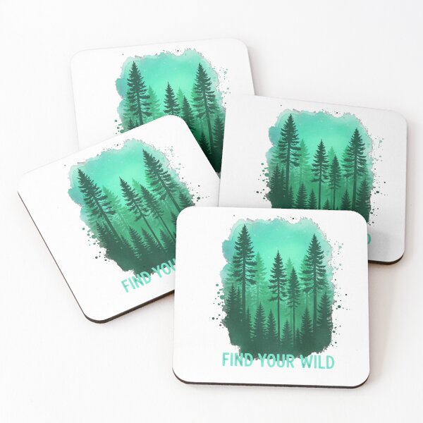 Item preview, Find Your Wild Watercolor Pine Forest Aesthetic designed and sold by BoringClothes .