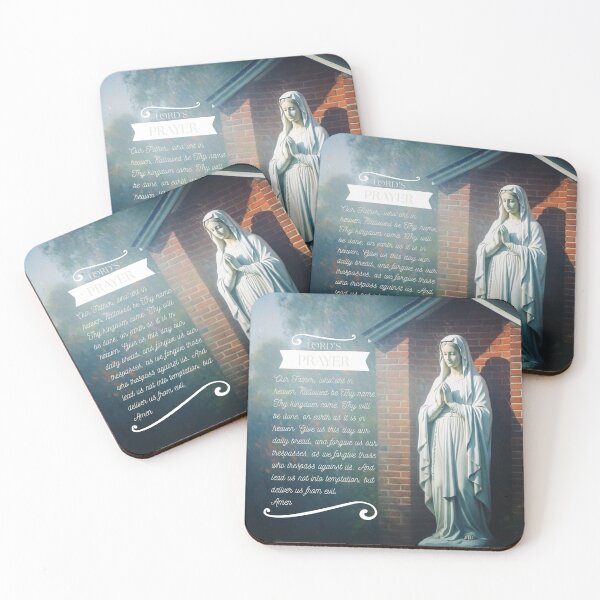 Item preview, The Lord’s Prayer Christian Art – Catholic Mary Statue Design | “Our Father” Scripture designed and sold by Alaska Magick.