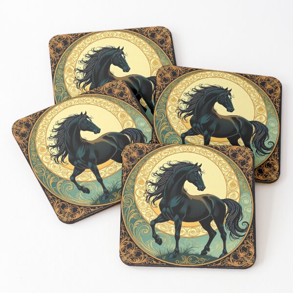 Item preview, Graceful black horse  designed and sold by PrintLabStudio.