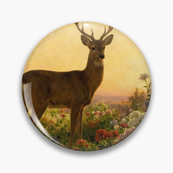 Item preview, Deer in the Flowers I designed and sold by Silver Calico Studio.