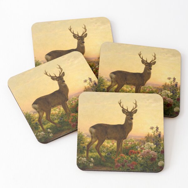 Item preview, Deer in the Flowers I designed and sold by silvercalico.