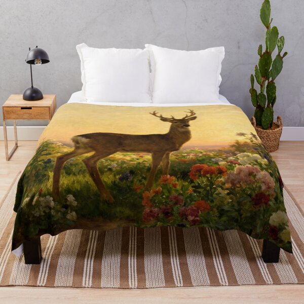 Item preview, Deer in the Flowers I designed and sold by silvercalico.
