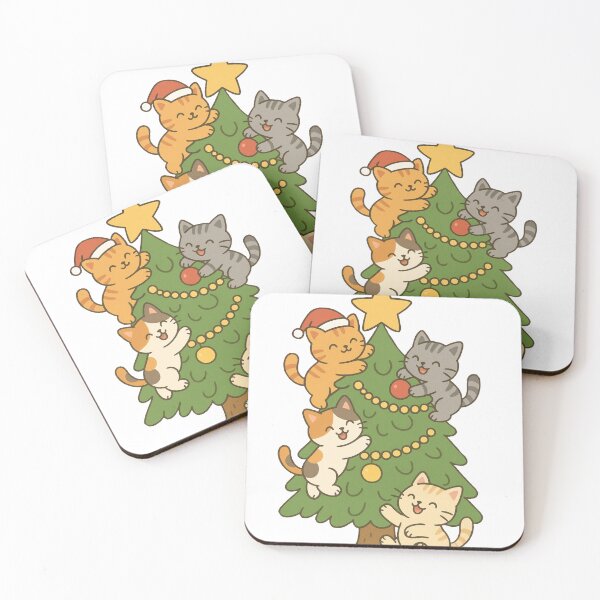 Item preview, Adorable Kittens Playing in a Christmas Tree: Inspiration, Cuteness, and the Perfect Holiday Design designed and sold by BlackDot Studio.