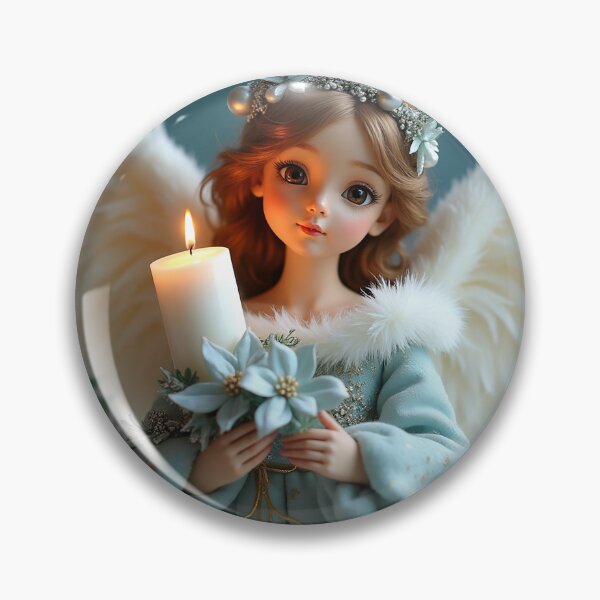 Item preview, Winter Star Angel – Light of Peace designed and sold by Buttonquill.