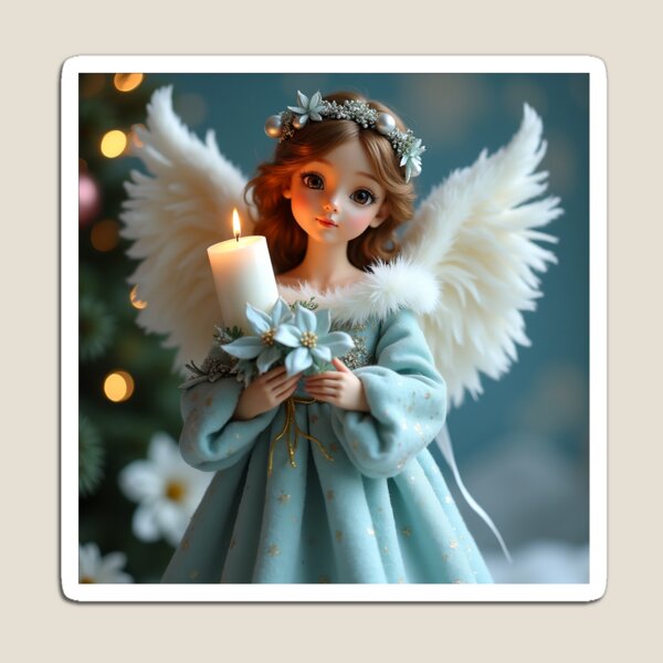 Item preview, Winter Star Angel – Light of Peace designed and sold by Buttonquill.