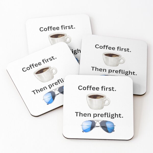 Artikelvorschau, Erst Kaffee. Dann Preflight. entworfen und verkauft von AviationMot.