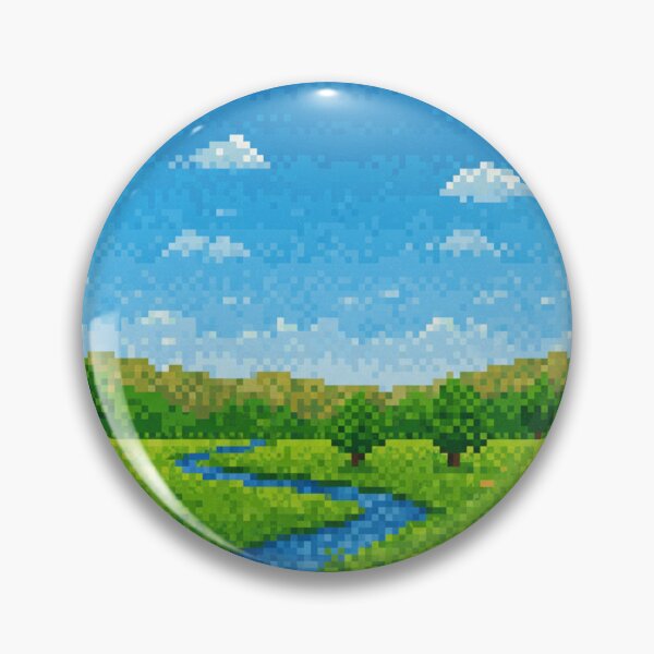 Item preview, Peaceful 16-Bit Pixel Art Meadow - Retro Green Scenery designed and sold by Greemo03.