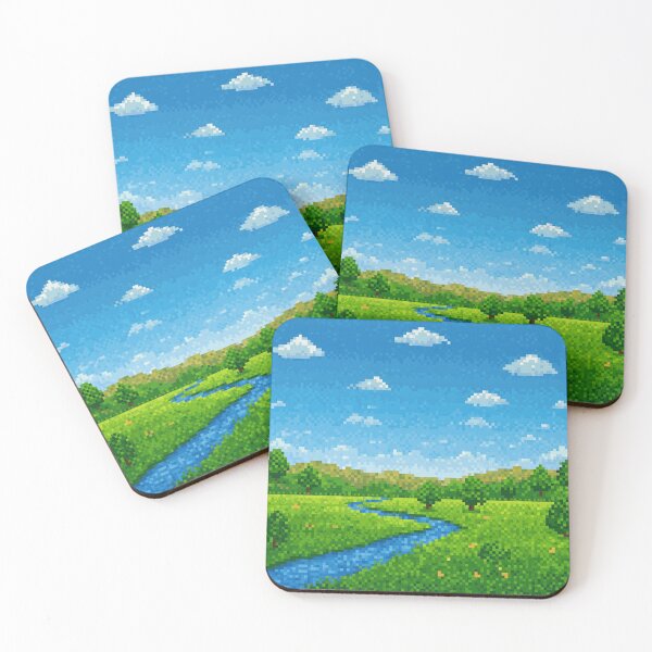 Item preview, Peaceful 16-Bit Pixel Art Meadow - Retro Green Scenery designed and sold by Greemo03.