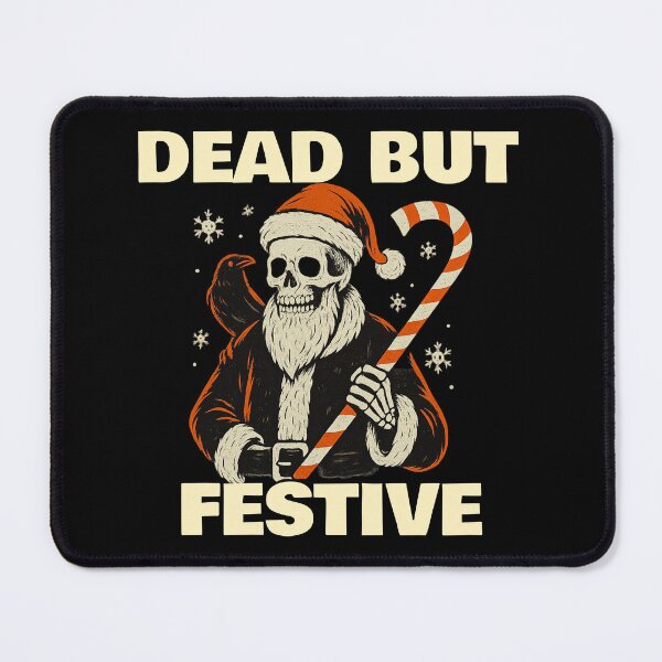 Item preview, Dead But Festive Skeleton Santa – Gothic Holiday Humor designed and sold by CraftedHome.