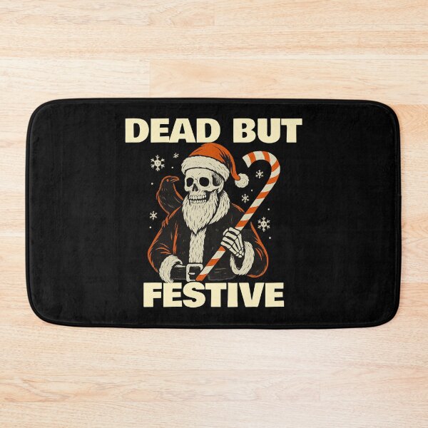 Item preview, Dead But Festive Skeleton Santa – Gothic Holiday Humor designed and sold by CraftedHome.