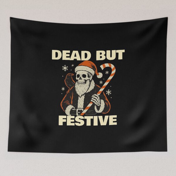 Item preview, Dead But Festive Skeleton Santa – Gothic Holiday Humor designed and sold by CraftedHome.