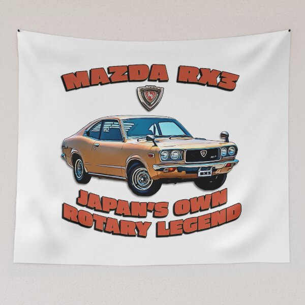 Item preview, Japan’s own Mazda RX3 rotary legend cartoon art designed and sold by Michael van der Hoorn.