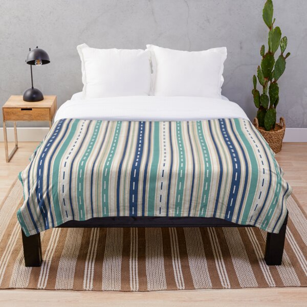 Item preview, Teal Ocean Coastal Beach Seaside Stripe Pattern designed and sold by Patternandflow.