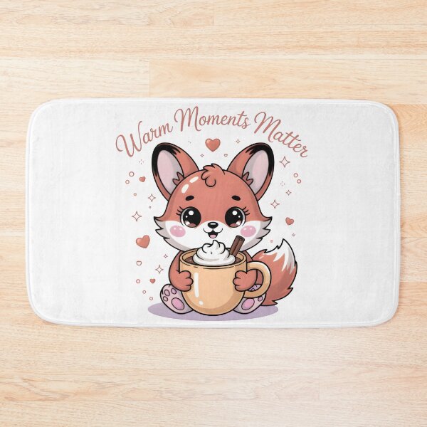 Item preview, Kawaii Fox Holding Cocoa – Warm Soft Morning Aesthetic Art designed and sold by SoftyDesigns.