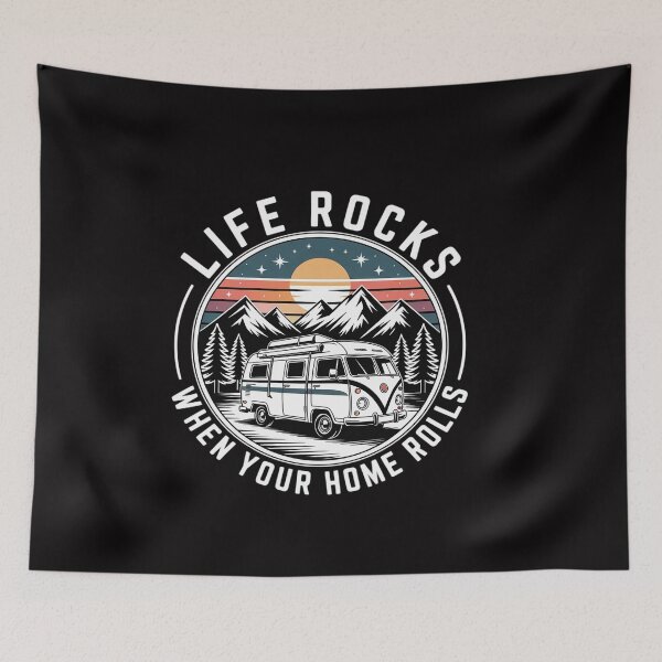 Item preview, Caravan Life Rocks Saying Camping designed and sold by ConceptThena.