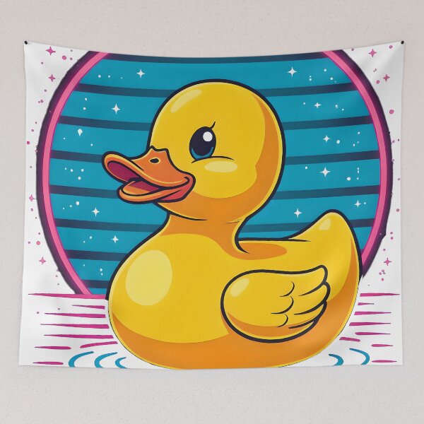 Item preview, Rubber Ducky Synthwave Vibes designed and sold by AnimalAirtistry.