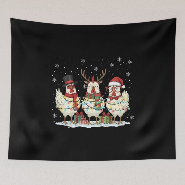 Item preview, Christmas Lights Chicken Santa Funny Xmas Tree Chicken designed and sold by BeulahJoseph.