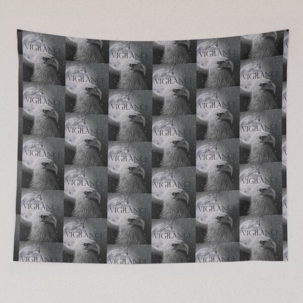 Item preview, Vigilance - Patriotic American Eagle Keeping Night Watch designed and sold by ABG Inspirational Art.
