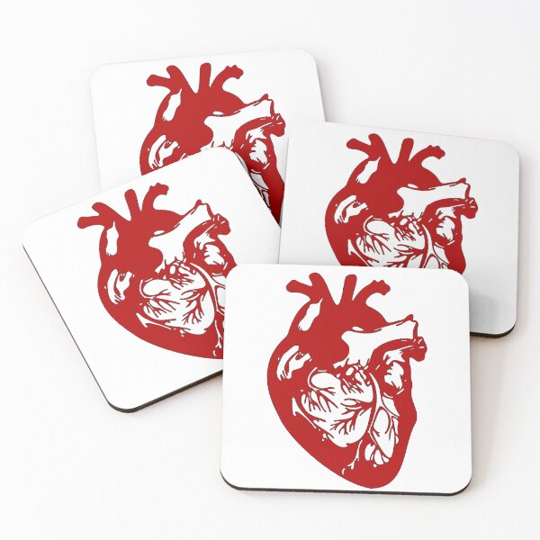 Item preview, Red Anatomical Human Heart - Minimalist Vector Illustration designed and sold by Keltoi-art.