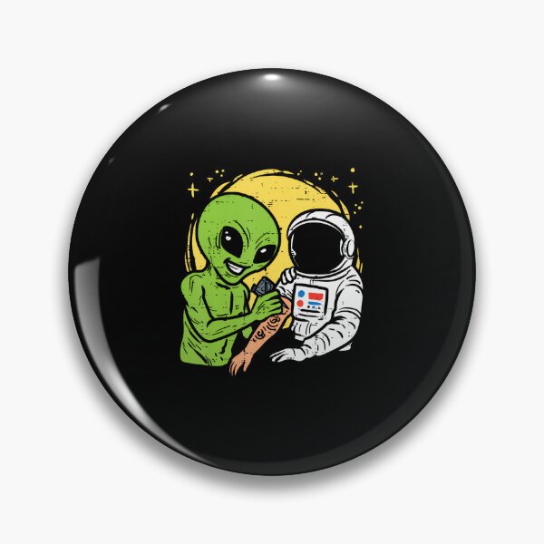 Item preview, Astronaut Inking Alien Funny Space Galaxy Tattoo Men Women designed and sold by JanetRamona.