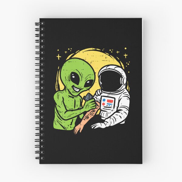 Item preview, Astronaut Inking Alien Funny Space Galaxy Tattoo Men Women designed and sold by JanetRamona.